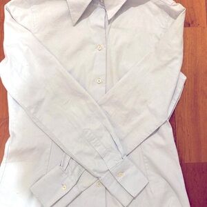 Zara WOMAN Vintage Baby Blue Button Down